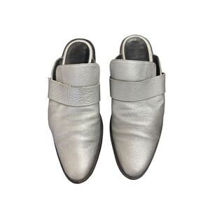 Freda Salvador Silver Mules Size 71/2